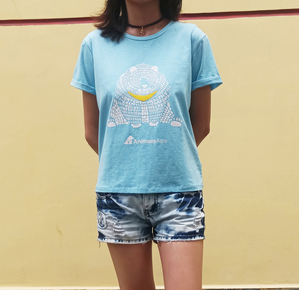 Han Lili light blue straight-fit T-shirt